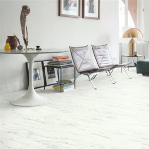 Quick-Step Livyn Ambient Click Marble Carrara White AMCL40136 | Floorstore