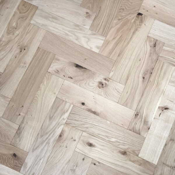 V4 Wood Flooring Zigzag Herringbone Unfinished Oak ZB107 | Floorstore
