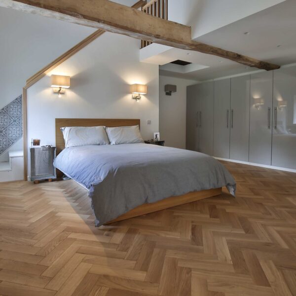 V4 Wood Flooring Zigzag Herringbone Natural Oak ZB108 | Floorstore