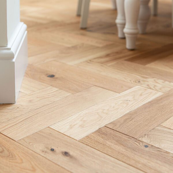 V4 Wood Flooring Zigzag Herringbone Brushed & Lacquered Oak ZB109 | Close Up