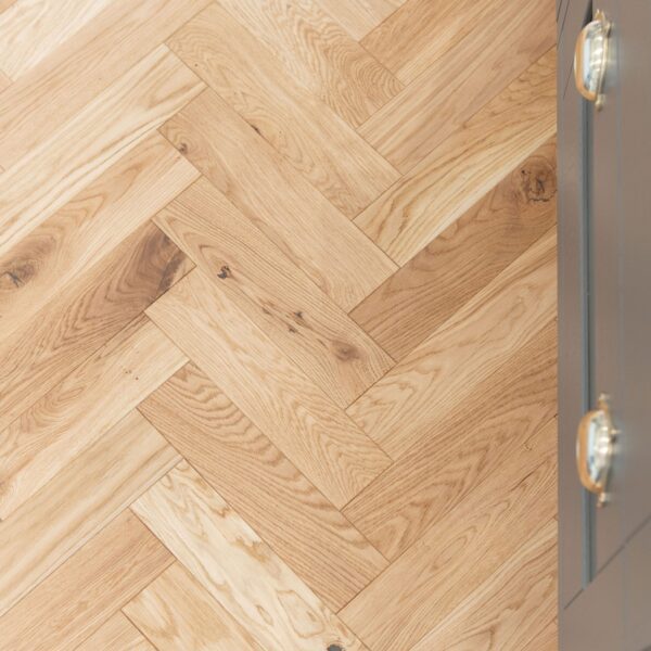 V4 Wood Flooring Zigzag Herringbone Brushed & Lacquered Oak ZB109 | Top View