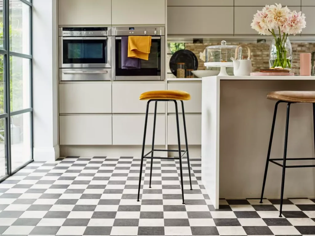 Classico Chessboard LVT Kitchen flooring