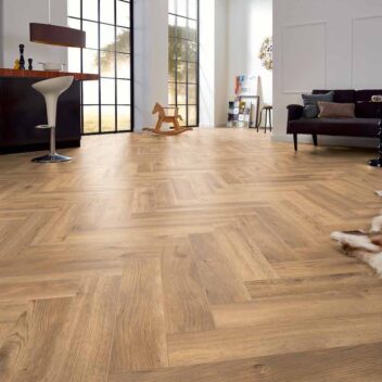 Image of Kronotex herringbone treviso oak flooring