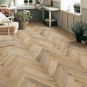 Herringbone Whitewashed Oak