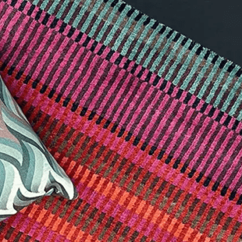 Pink with striped rug from alternative.