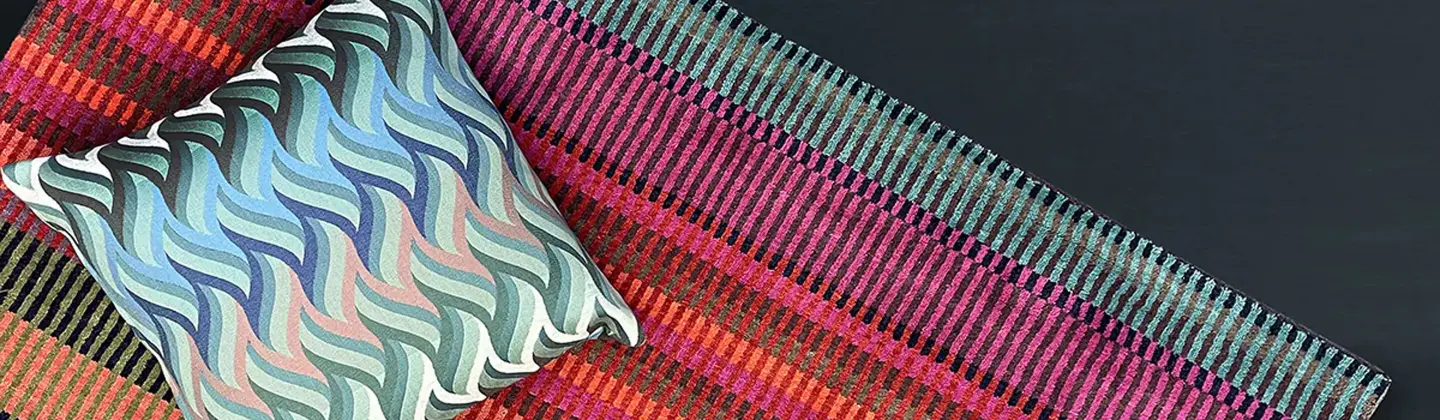 Pink with striped rug from alternative.