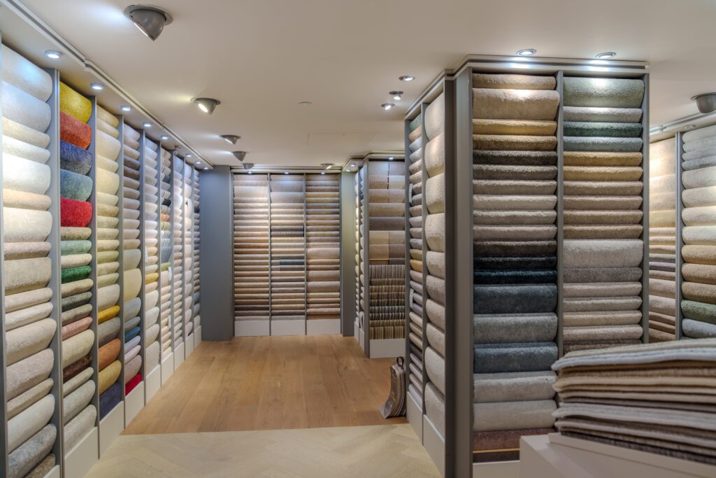 Carpet stands at Harrogate