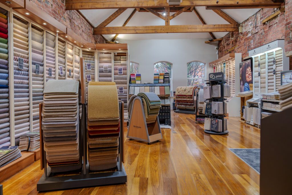 Upstairs shop of Jims carpet