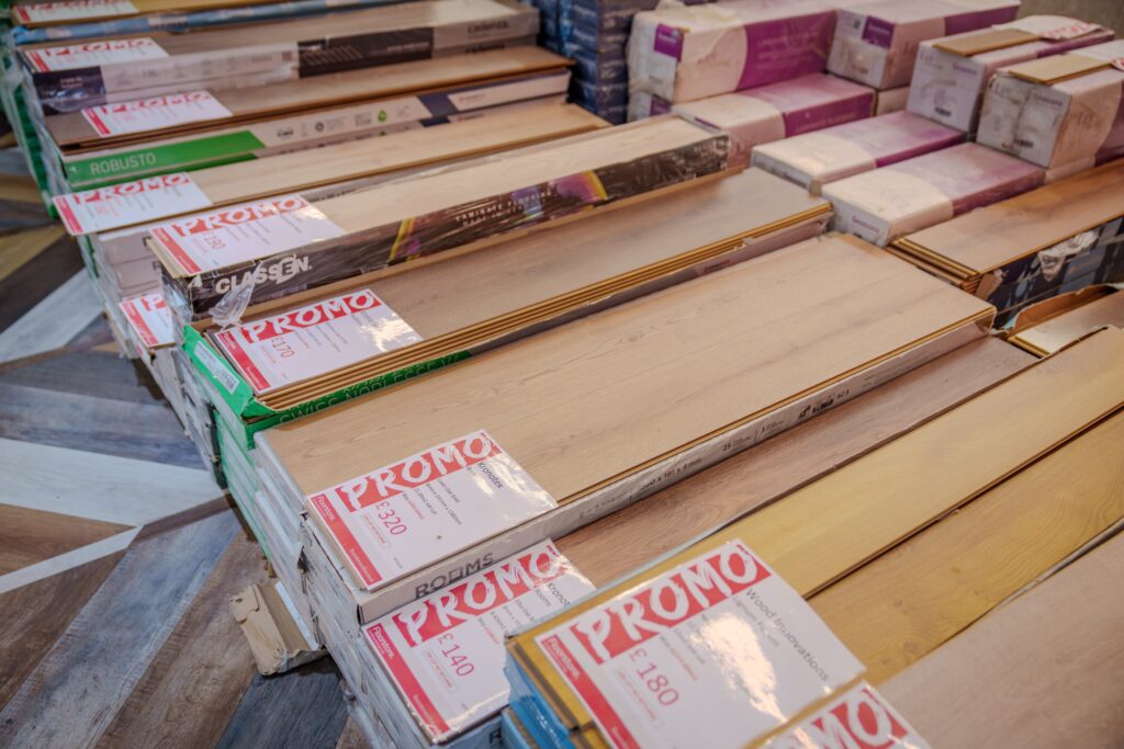 Kronotex image of boxes stocking