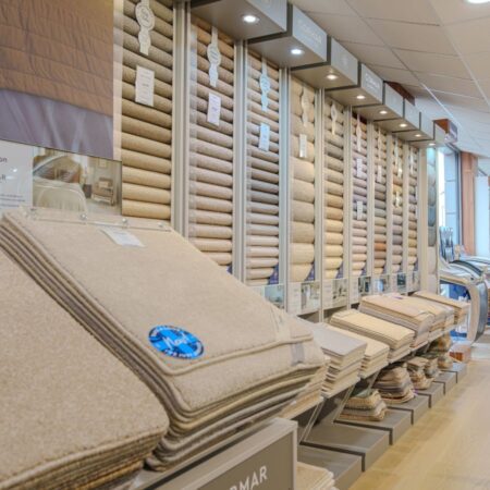 Cormar carpet stand at Leeds store