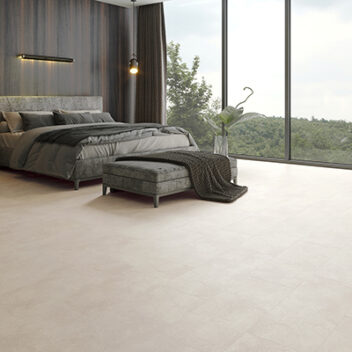 Bedroom with Crystal White flooring by Classen